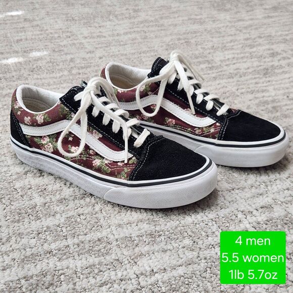 Vans Shoes - Vans Old Skool floral low top sneakers shoes size 4 men 5.5 women